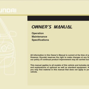 Hyundai Grand Starex 2016 Owner's Manual