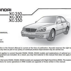 Hyundai Grandeur 2002 Owner's Manual