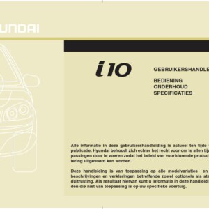 Hyundai i10 2012 Owner's Manual