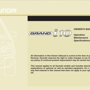 Hyundai i10 2015 Owner's Manual