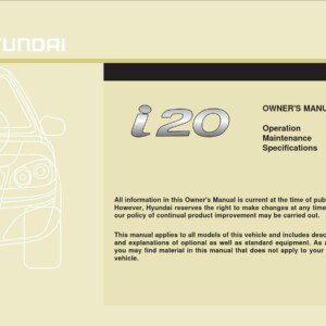 Hyundai i20 2013 Owner's Manual
