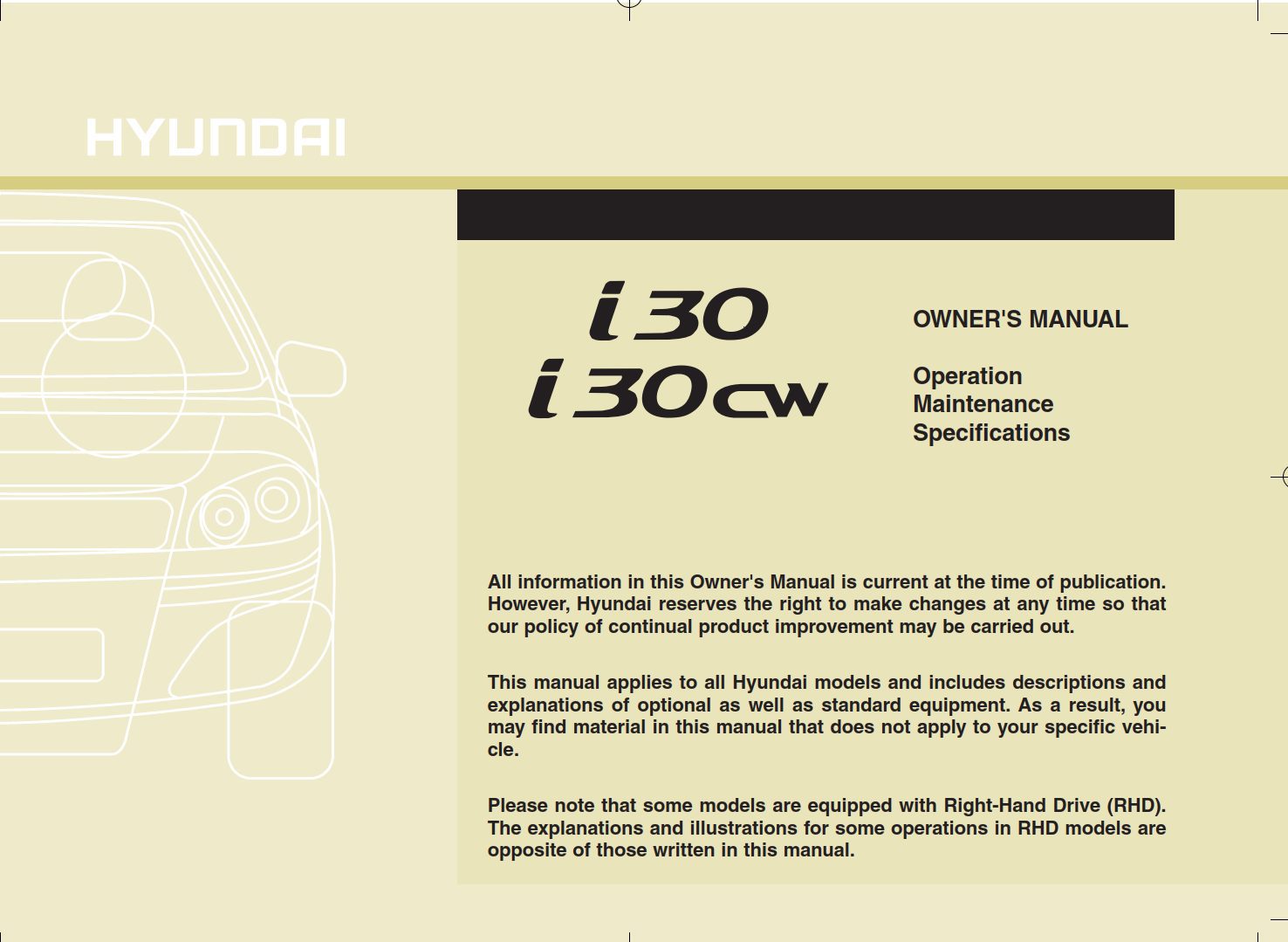 Hyundai i30 2010 Owner's Manual