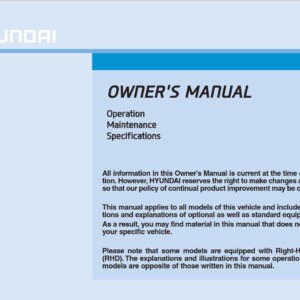 Hyundai Ioniq Hybrid 2018 Owner's Manual