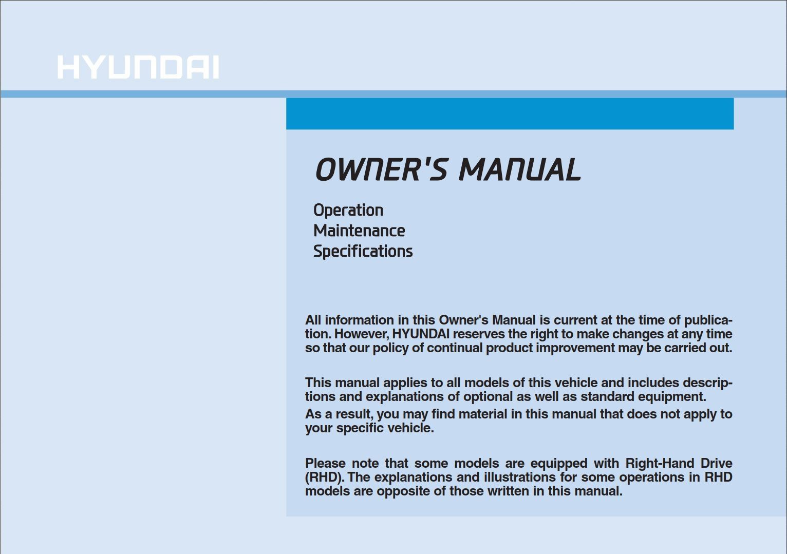 Hyundai Ioniq Hybrid 2018 Owner's Manual