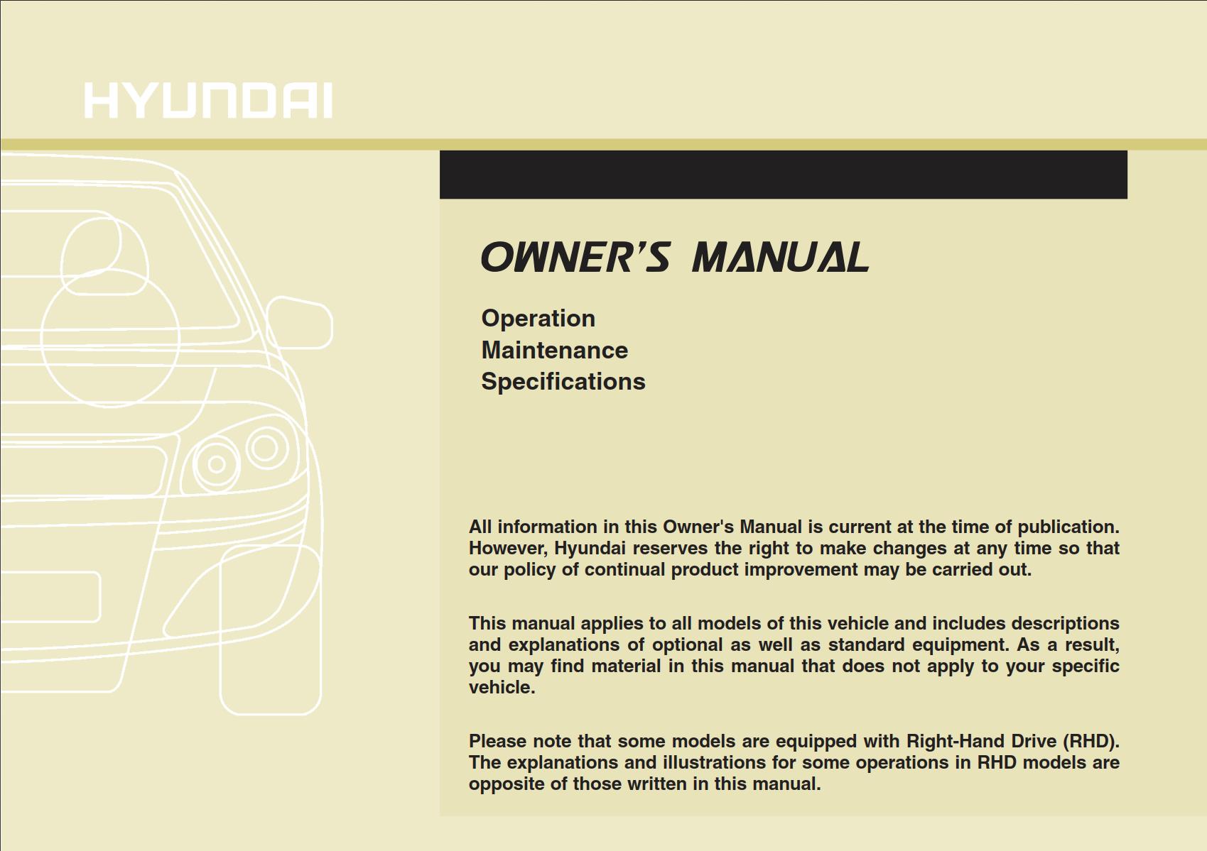 Hyundai Veloster 2012 Owner's Manual