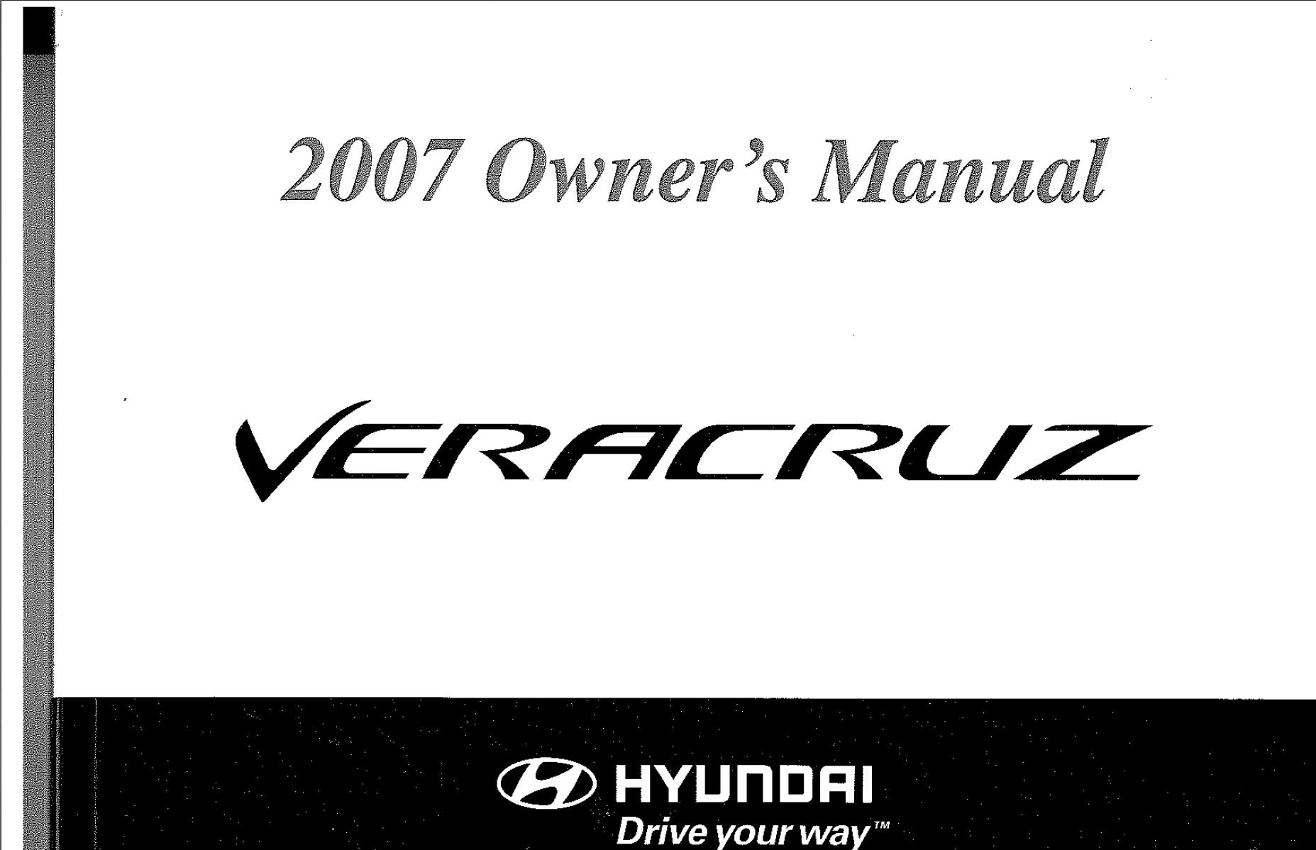 Hyundai Veracruz 2007 Owner's Manual