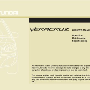 Hyundai Veracruz 2012 Owner's Manual