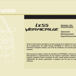 Hyundai Veracruz 2016 Owner's Manual