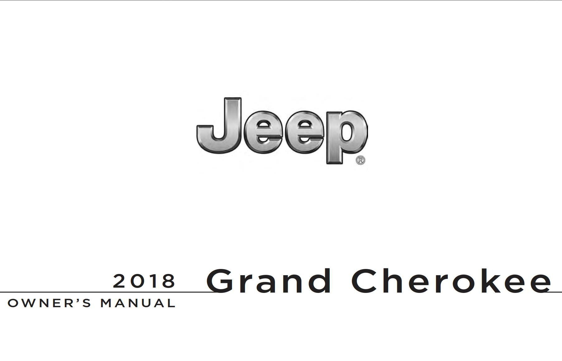 Jeep Grand Cherokee 2018 Owner's Manual