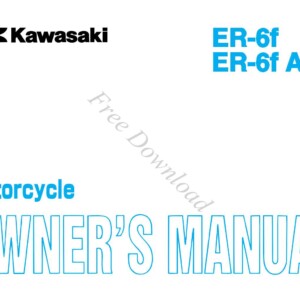 Kawasaki ER-6f ABS 2013 Owner's Manual