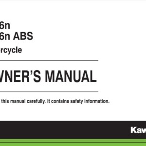 Kawasaki ER-6n ABS 2015 Owner's Manual