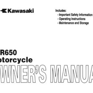Kawasaki KLR650 2006 Owner's Manual