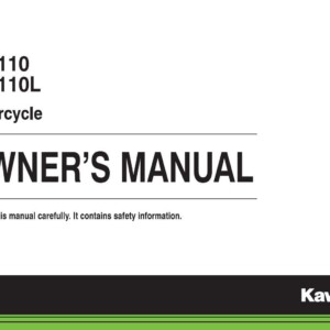 Kawasaki KLX110L 2015 Owner's Manual