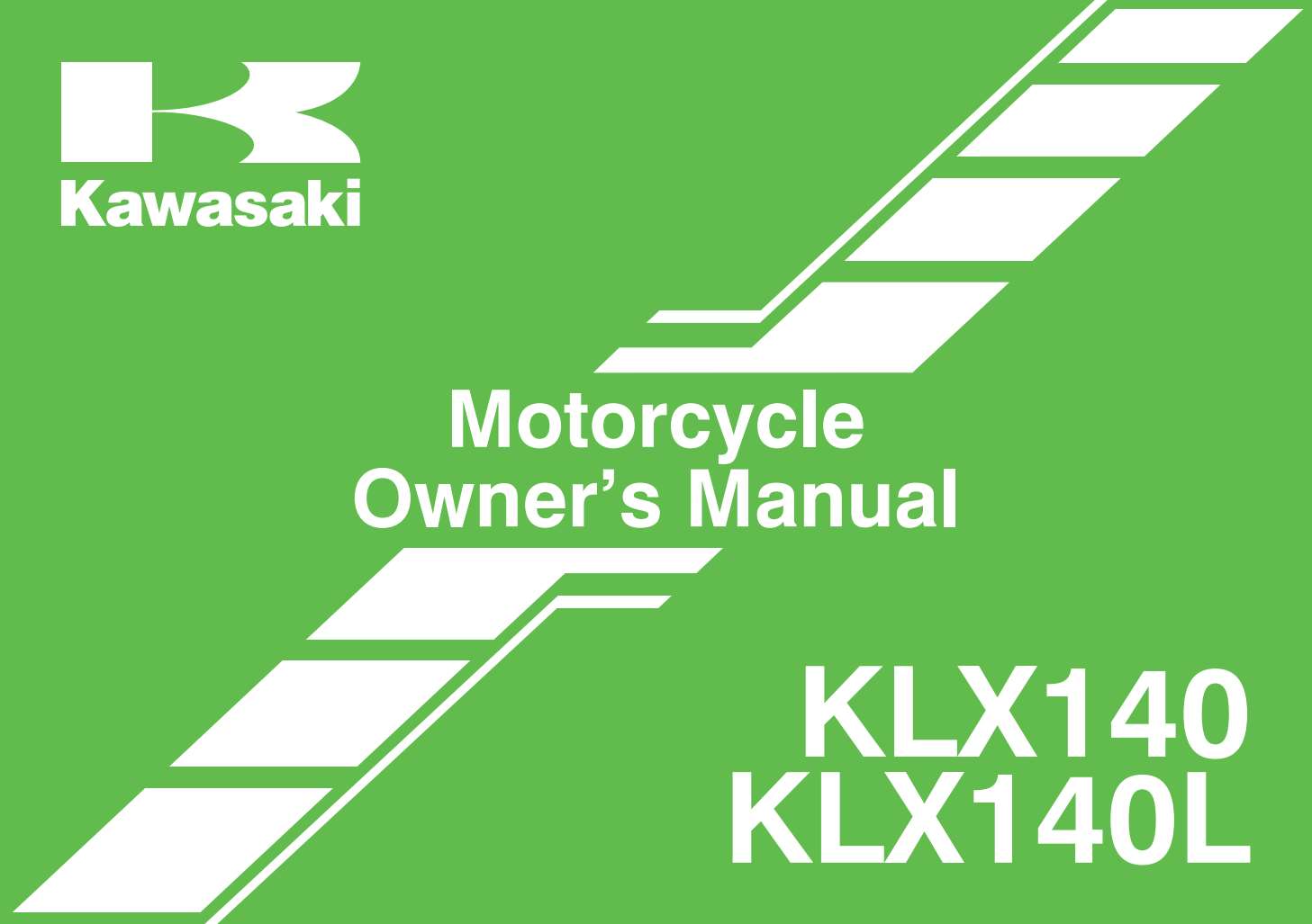 Kawasaki KLX140 L 2013 Owner's Manual