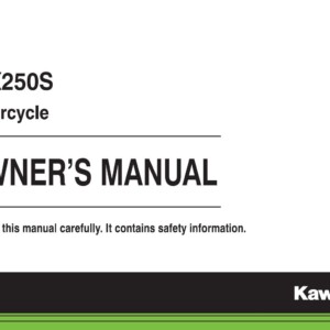Kawasaki KLX250S 2015 Owner's Manual