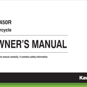 Kawasaki KLX450R 2015 Owner's Manual