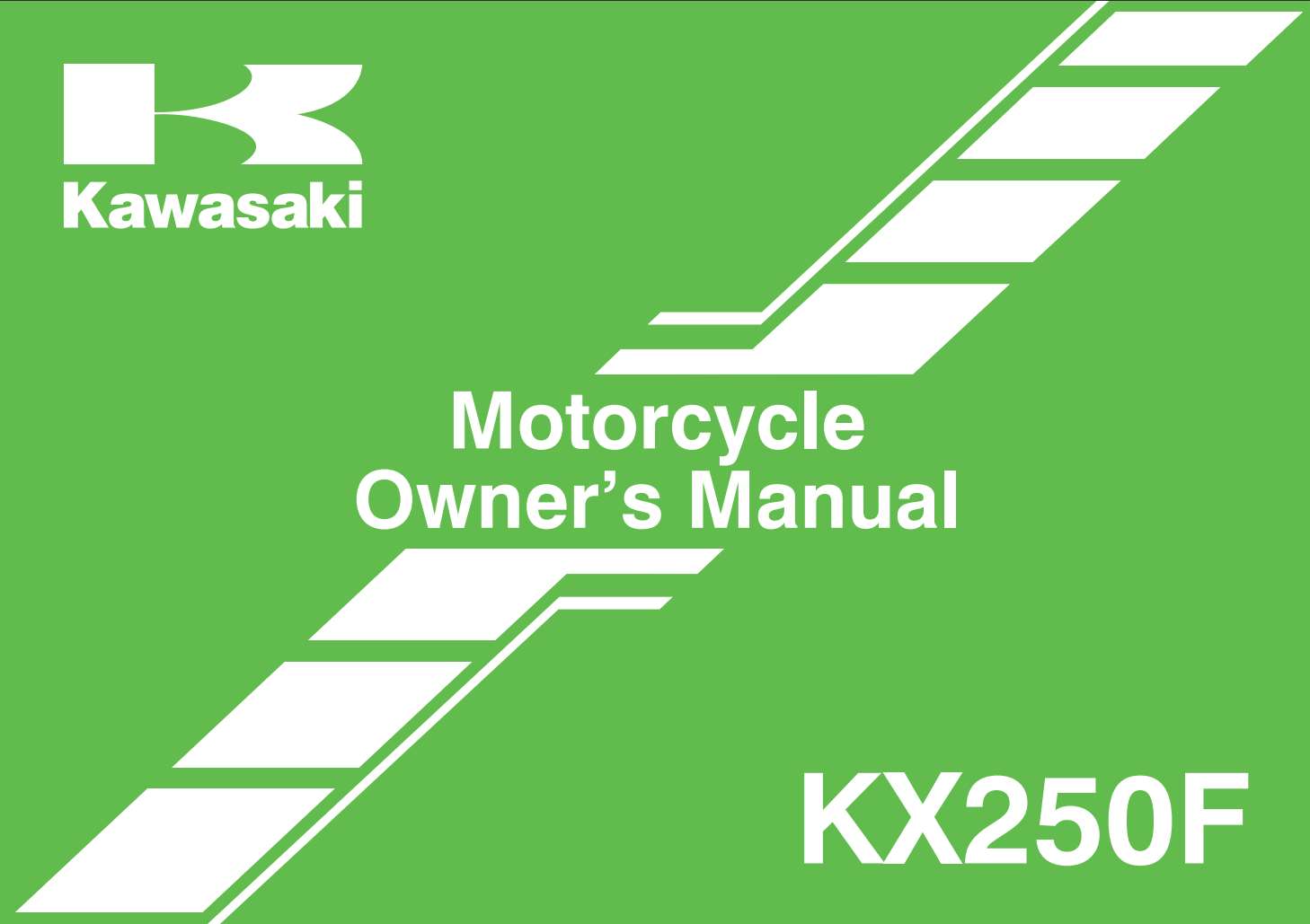 Kawasaki KX250 F 2013 Owner's Manual