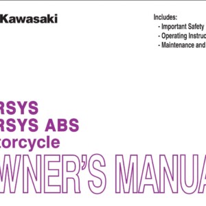 Kawasaki Versys ABS 2013 Owner's Manual