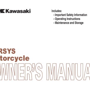 Kawasaki Versys Owner's Manual