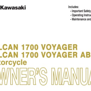 Kawasaki Vulcan 1700 Voyager ABS 2013 Owner's Manual