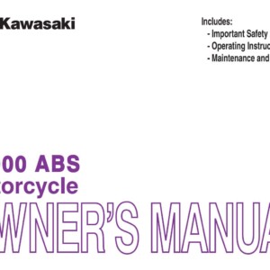 Kawasaki Z1000 ABS 2013 Owner's Manual