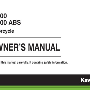 Kawasaki Z1000 ABS 2015 Owner's Manual