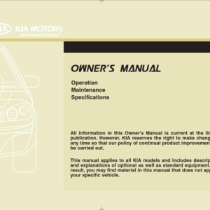 KIA Ceed 2010 Owner's Manual