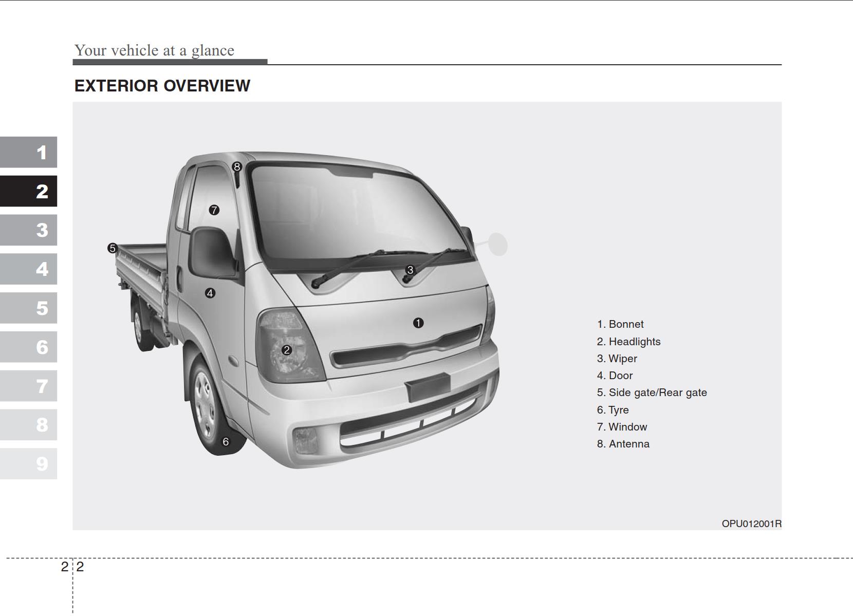 KIA K2500 2014 Owner's Manual