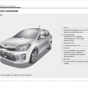 KIA Rio, Rio Hatchback 2019 Owner's Manual
