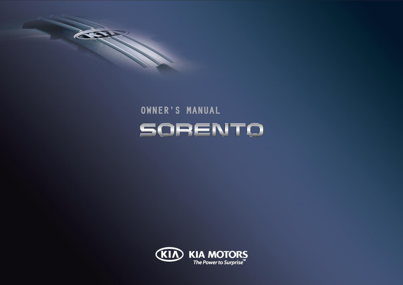 KIA Sorento 2011 Owner's Manual