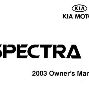 KIA Spectra 2003 Owner's Manual