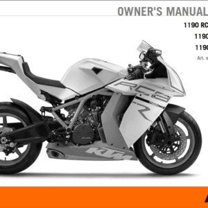 KTM 1190 RC8 R 2012 Owner’s Manual