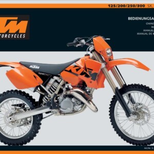 KTM 125, 200, 250, 300 SX, MXC, EXC 2003 Owner’s Manual
