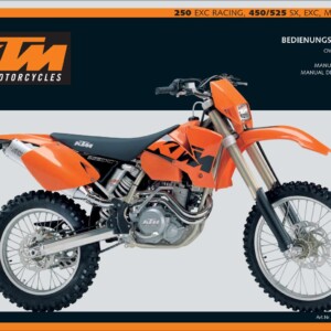 KTM 250 EXC, 450 EXC, 525 EXC 2003 Owner’s Manual