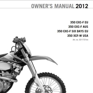 KTM 350 EXC 2012 Owner’s Manual