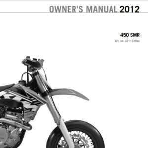 KTM 450 SMR 2012 Owner’s Manual