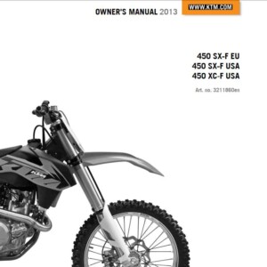 KTM 450 SX-F 2013 Owner’s Manual