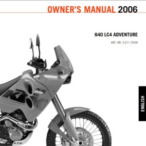 KTM 640 LC4 Adventure 2006 Owner’s Manual