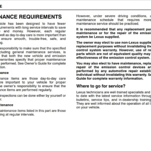 Lexus ES250 1990 Maintenance Manual