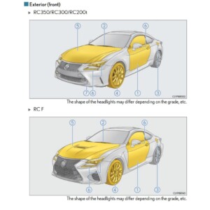 Lexus RC F, RC200T, RC300, RC350 2016 OM24671U Owner's Manual
