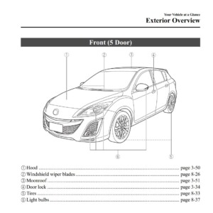 Mazda 3 2010 Owner's Manual