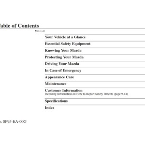 Mazda 626 2001 Owner's Manual