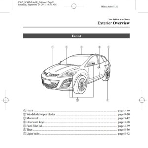 Mazda CX-7 2012 Owner's Manual
