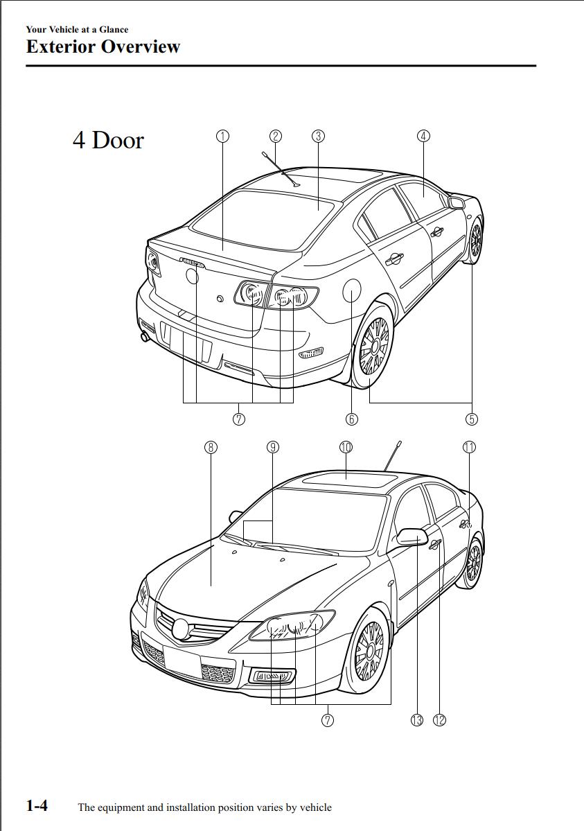 Mazda Mazdaspeed 3 2008 Owner's Manual