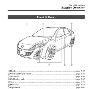 Mazda Mazdaspeed 3 2012 Owner's Manual
