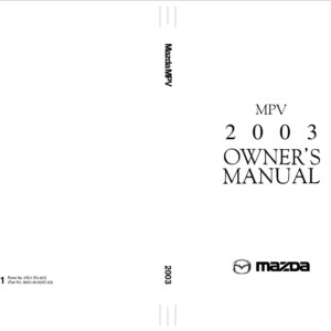 Mazda MPV 2003 Owner's Manual