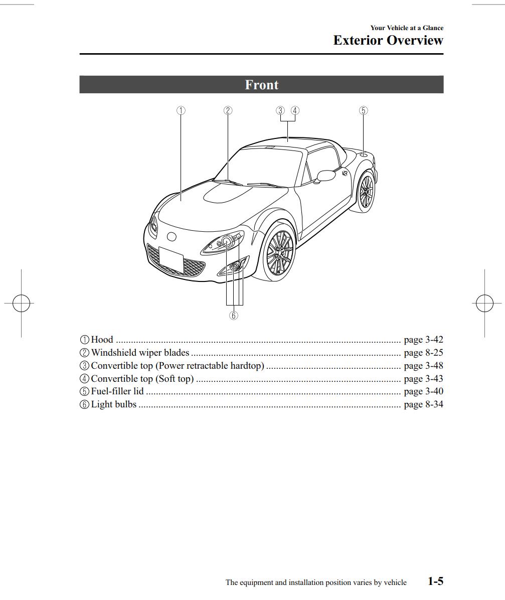 Mazda MX-5 2010 Owner's Manual