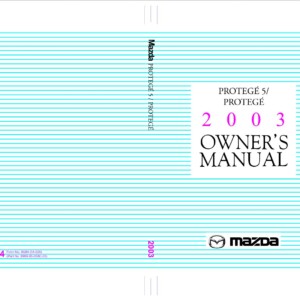 Mazda Protege 2003 Owner's Manual