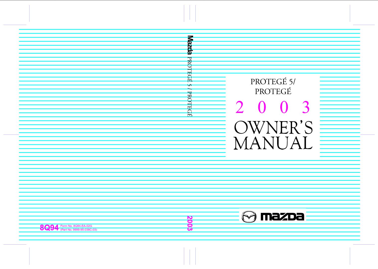 Mazda Protege 2003 Owner's Manual