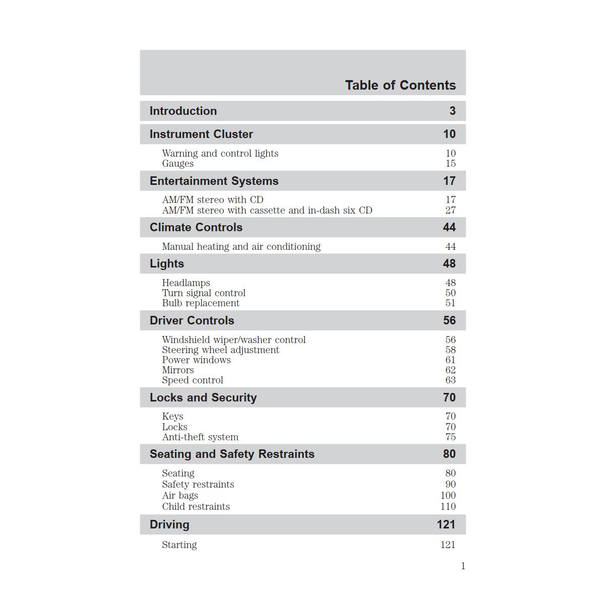 Mazda Tribute 2004 Owner's Manual